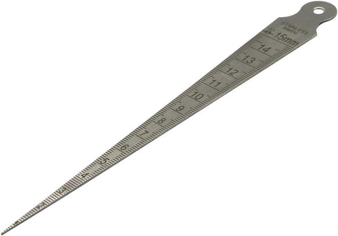 1/8-5/8 Inch 1-15 MM Inch Taper Gage Stainless Taper Welding Gauge Test Ulnar & Metric Standard Aperture ruler