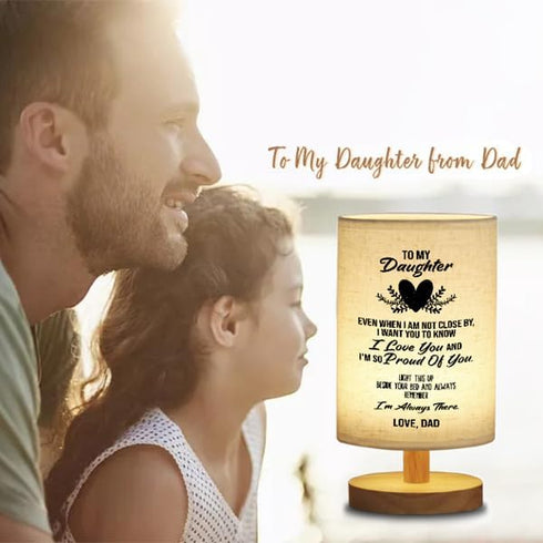 WSYEAR Birthday Gifts for Daughter from Dad - Best Father Daughter Graduation Gifts, Table Lamp for Grown Daughter