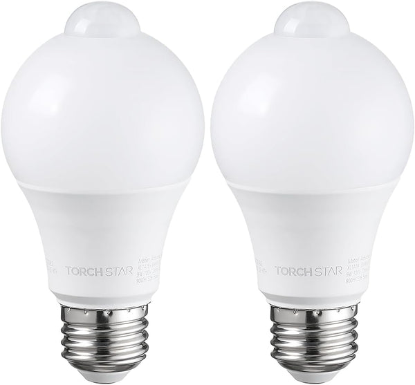 TORCHSTAR LED Motion Sensor Light Bulb, 9W (60W Equivalent), 900LM, E26 Base, A19 Motion Activated for Laundry,