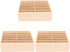 SEWACC Portable Desk Organizer, 3 Pcs Wooden Cell Phone Storage Box with 12 Grids for Home, Office, Classroom