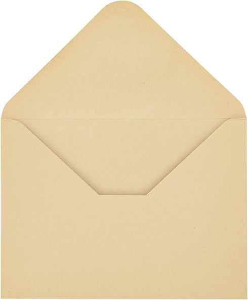 Juvale 100 Pack 4x6 Envelopes for Invitations, V-Flap Kraft Paper for Wedding RSVP, Birthday, Graduation (A6, Light