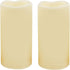 2 PCS 3" x6" Waterproof Outdoor Battery Operated Flameless LED Pillar Candles