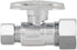 Eastman Quarter-Turn Straight Stop Valve, 5/8 Inch OD Compression Inlet x 3/8 Inch OD Compression Outlet, Chrome Plated