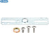 MECCANIXITY Light Fixture Crossbar Kit, 100x20mm Mounting Bracket for Ceiling Light, Silver Tone 3 Set