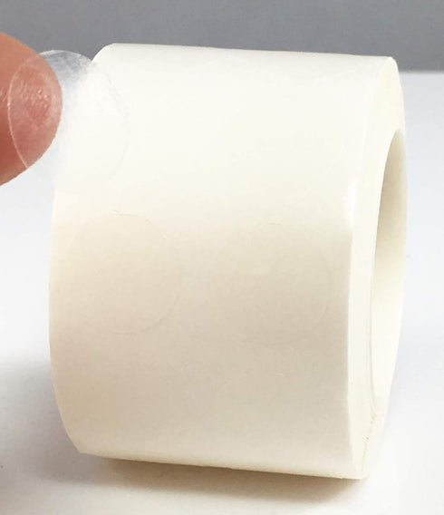 Ultra Clear Retail Wafer Seals for Mailing Packaging, 0.5 Inch Round Circle Dots, 1,000 Adhesive Stickers