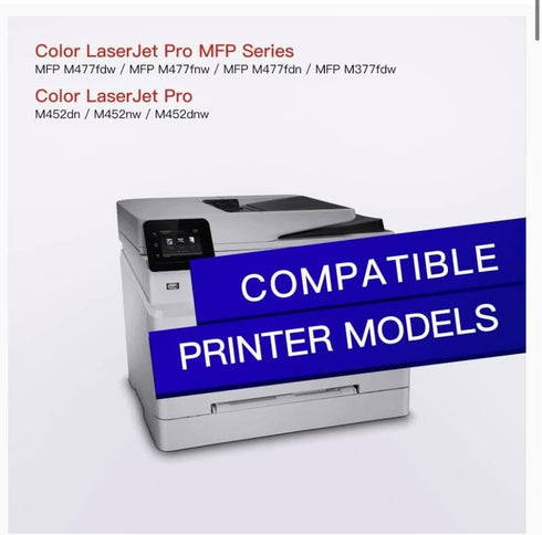 GPC Image Compatible Toner Cartridge Replacement for HP 410A CF411A for Laserjet Pro MFP M477fdw M477fdn M477fnw Pro