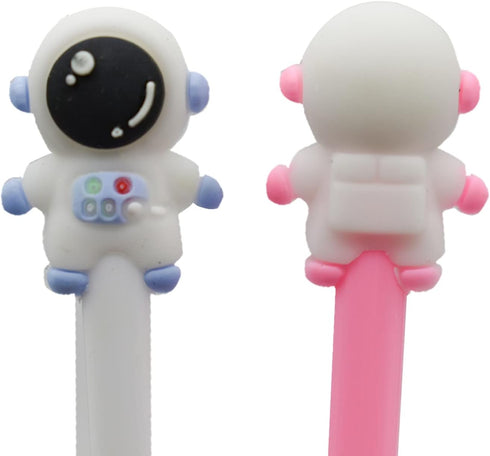 Maydahui 28PCS Cute Cartoon Spaceman Gel Pens, Black Ink, Astronaut Couples, Commemorative Space Collection