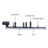50cm Set ULTECHNOVO Physical Optics Experiment Kit with Optical Bench, Professional Glass Convex Concave Lens