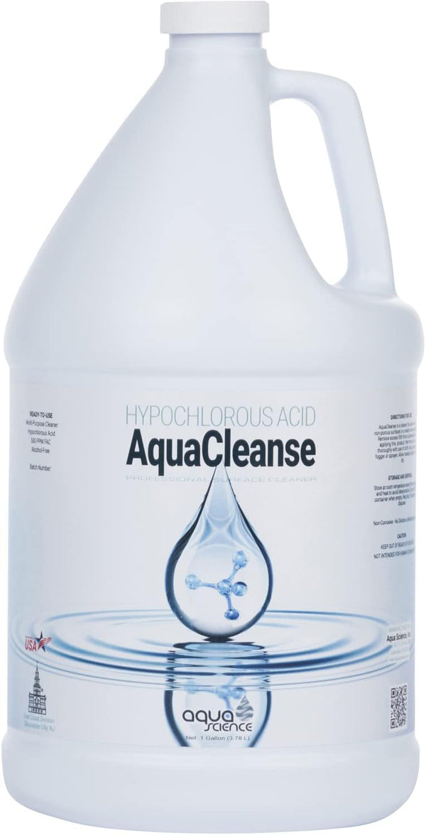 AquaCleanse Hypochlorous Acid 500PPM All-Purpose Cleaner Spray (1 Gallon) 3X Stronger Than
