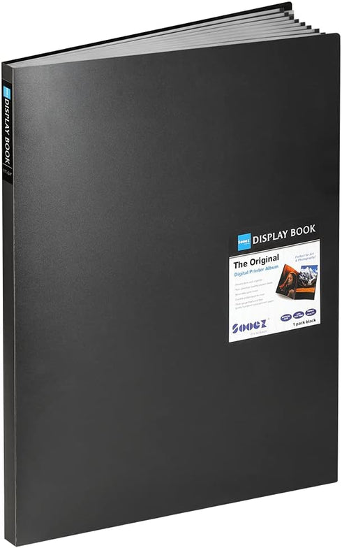 Sooez Heavy Duty Binder with Plastic Sleeves, 18"x24", Portfolio Folder with 30 Clear Sheet Protectors