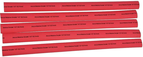 Ancor 305606 Marine Grade Electrical Heat Shrink Tubing, 1/2-Inch Diameter, 6-Inches Long, Red, 5-Pack