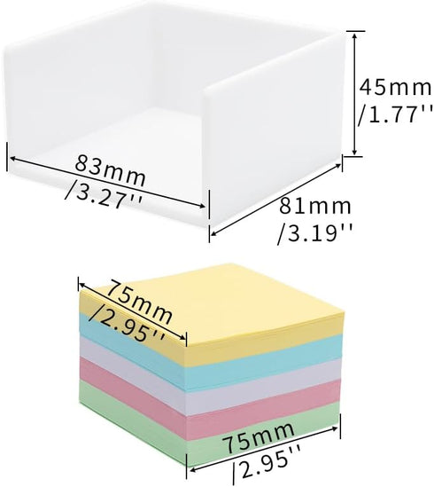 Memo Pads with Cube, 500 Sheets Note Pads in Cube, 3x3 Inch White Note Holder, Non-Sticky Notepads for Home Office