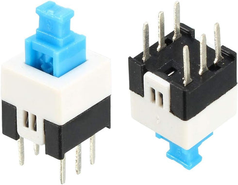 uxcell 40 Pcs 7mm x 7mm PCB Tact Tactile Push Button Switch, Self Lock, 6 Pin DIP