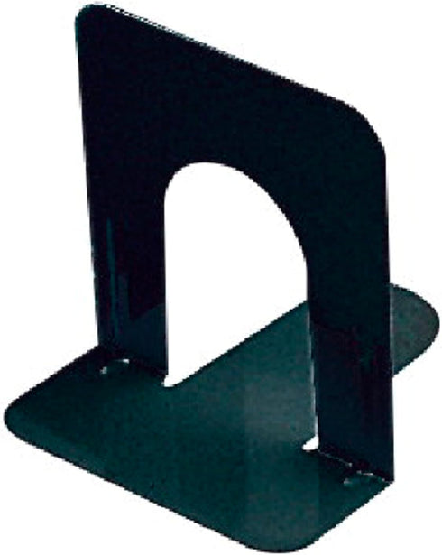 School Smart Non-Skid Steel Bookend Set, 6 x 9 Inches, Black, Set of 2