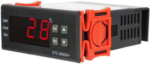 Temperature Controller 10A/220VAC STC-8080A+ Digital Thermostat, Refrigerating Defrosting Temperature Alarm Cooling