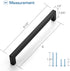 Ravinte 1 Pack Black Cabinet Pulls, 8 Inch Square Matte Black Kitchen Hardware for Cabinet Drawer Pulls