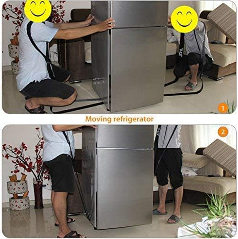 Moving Straps for 2 Movers, Adjustable Shoulder Lifting System, 4 Buckles for Moving Heavy Objects