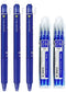 Pilot FriXion Ball Knock Retractable Erasable Gel Ink Pens, Extra Fine Point 0.5mm, Blue Ink, 3 Pens & 6 Refills Value Set