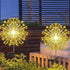 Set of 2 Outdoor Solar Decorative Lights with 210 LEDs, Waterproof Firework Lights for Garden and Pathway