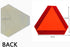 Sticky Slow Moving Vehicle Triangle Sign, Golf Cart Orange Triangle Signs, 14"x16" Reflective for Golf Cart