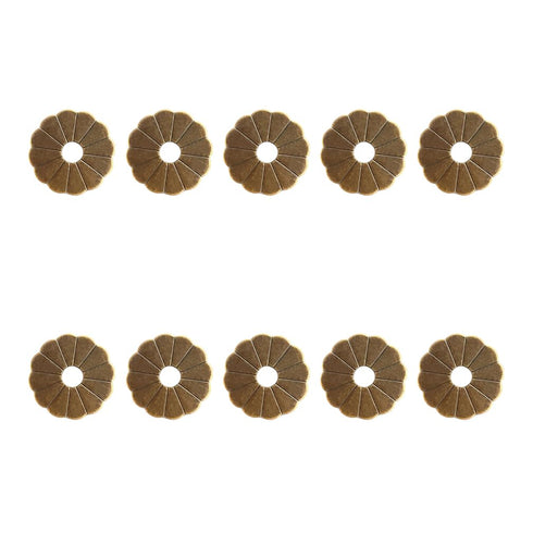Tiazza 10Pcs Brass Backplate Washers for Classical Furniture Decoration & Hardware Accessories (Bronze)