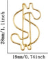 Rurili 50 Pcs Golden Dollar Sign Divided Paper Clip, Metal Bookmark for Home Office School File Organizing