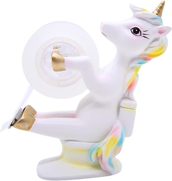 Unicorn Tape Dispenser, Unique Sitting on Toilet Desk Accessory, 5.25 Inches Funny Office Supplies