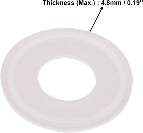 DERNORD Silicone Gasket Tri-Clover O-Ring - 1 Inch (Pack of 2)