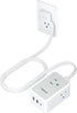 TESSAN Small Flat Plug Power Strip, Ultra Thin Extension Cord with 3 USB Wall Charger, 3 Outlets Mini Charging Station