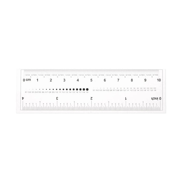 Film Flexible Ruler, 4 Inch 0.1mm Scale, PET Plastic Covered Folding Measuring Tool