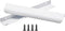 uxcell 10pcs Matte White Edge Finger Pulls for Cabinets, 160mm/6.3in Hole Center, Hidden Cabinet Handle