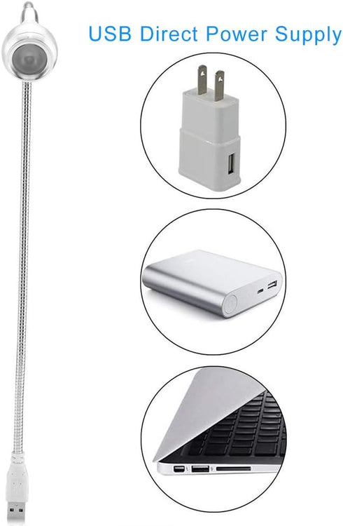 Yosoo Flexible Neck Portable Metal USB LED Lamp Desk Lamp, Premium LED, Material, Reading Light for Home, School