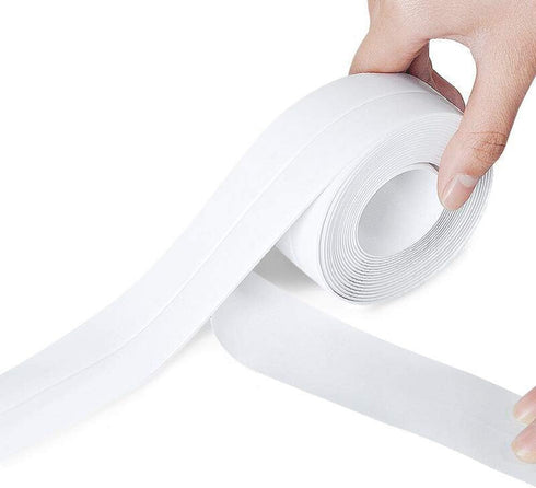 Bathtub Wall Caulk Strip, PE Self Adhesive Waterproof Sealing Tape, 38mm x 3.2m, White