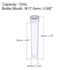 PATIKIL 10mL Plastic Test Tubes, 50 Pack Frozen Container Storage Clear Screw Cap for Lab Laboratory Science, Clear