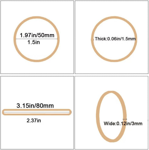 Foshine Rubber Bands size 32, 210pcs Small Beige Elastic Bands for Office Supplies