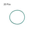 uxcell Fluorine Rubber O-Rings, 32mm OD 30mm ID 1mm Width FKM Seal Gasket for Machinery Plumbing, Green, Pack of 20