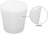 Silicone Rubber Stopper, 10-Pack, Size 5#, Tapered White Silicone Stoppers for Laboratory Sealing
