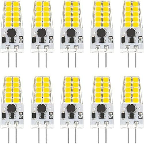 Dimmable G4 LED Bulb 12V 24V JC Type, 20-30W Halogen Equivalent, 4000K Natural White, 10pcs for Landscape Lighting