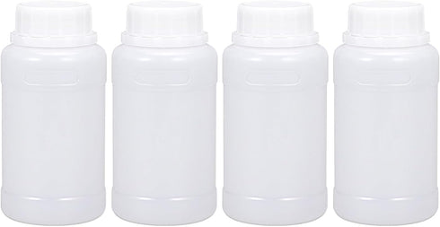 PE Plastic Food Grade Bottles, Wide Mouth Lab Reagent Bottle for Liquid/Solid Sample Storage