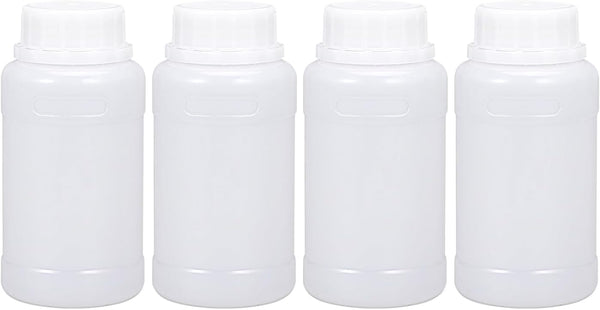 PE Plastic Food Grade Bottles, Wide Mouth Lab Reagent Bottle for Liquid/Solid Sample Storage