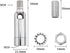 RecDec 2 Pack Sloped Ceiling Light Adapter Adjustable Angle Connector Rods for Semi Flush Mount Ceiling Light Fixture