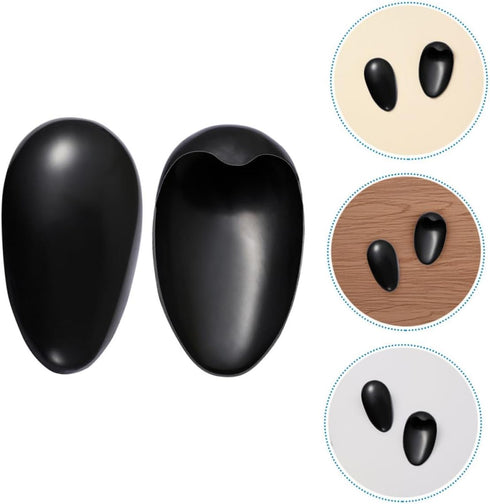 40pcs Black Ear Protector Caps for Hair Dyeing Reusable Heat-Resistant Ear Covers Soft and Comfortable for Home