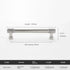 Aoleegatt Handles(Silver-128mm) Simple and Luxurious Solid Aluminum Alloy Door Handles Cabinets Wardrobes Pulls Bedside