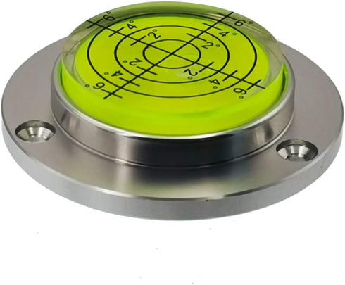 50mm Scale High Precision Horizontal Bubble Level, Aluminium Case Bullseye Spirit Bubble for Surveying Instruments