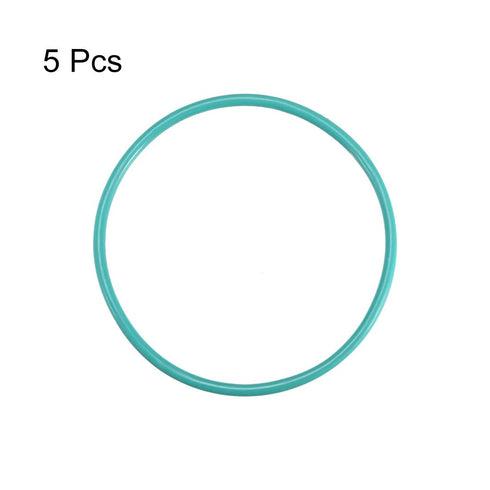 uxcell Fluorine Rubber O-Rings, 55mm OD 50.2mm ID 2.4mm Width FKM Seal Gasket for Machinery Plumbing, Green, Pack of 5