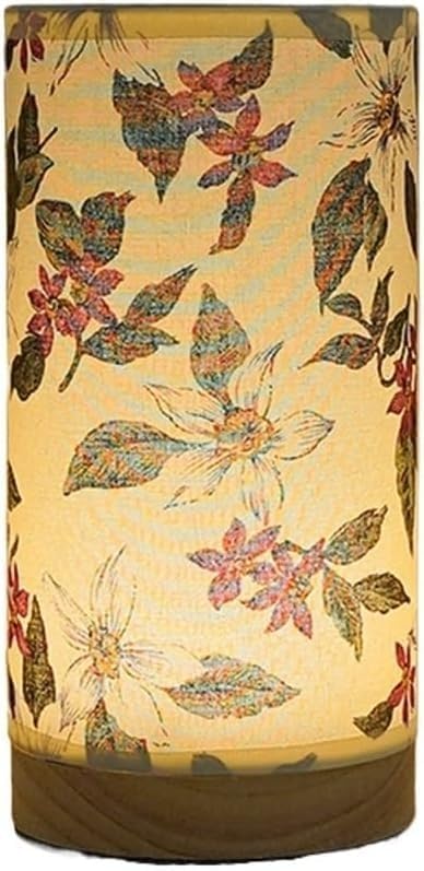 GLOWZE Bedside Lamp Fabric Flower Table Bedroom Atmosphere Three-Color Light Change