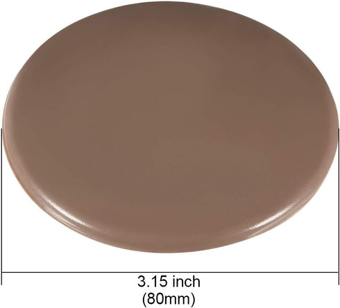 uxcell 80mm Wall Protectors - Self Adhesive Door Handle Bumper Guard Stopper Silicone, Brown, 2pcs