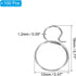 100Pcs PATIKIL Silver Stainless Steel Chandelier Connector Pins