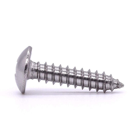 #6 x 3/4" Phillips Truss Head Wood Screw, Self Tapping Sheet Metal Tek Screw, 18-8 Stainless Steel 304, 100 PCS
