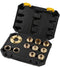 Wenzhon Router Template Guides Set - 11Pcs Brass Router Templates with Lock Nut